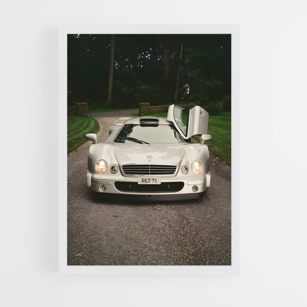 Poster Luxe Blanc – affiche Mercedes (vue 3)